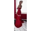 Stunning Red Wedding dress,  Strapless satin with....