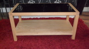 Stratford coffee table with black glass top,  new.